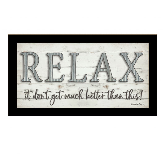 Relax 2 Black Framed Print Wall Art