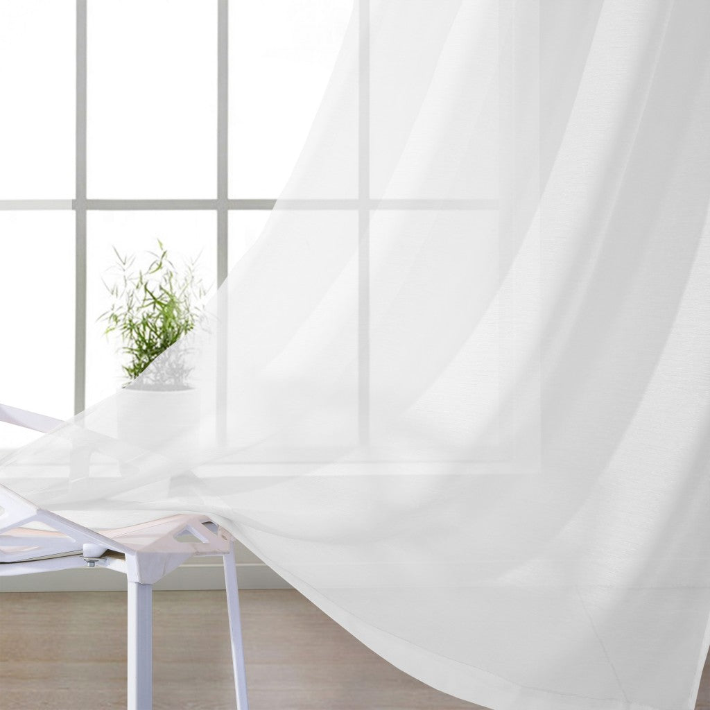 Set of Two 84" White Solid Modern Window Panels