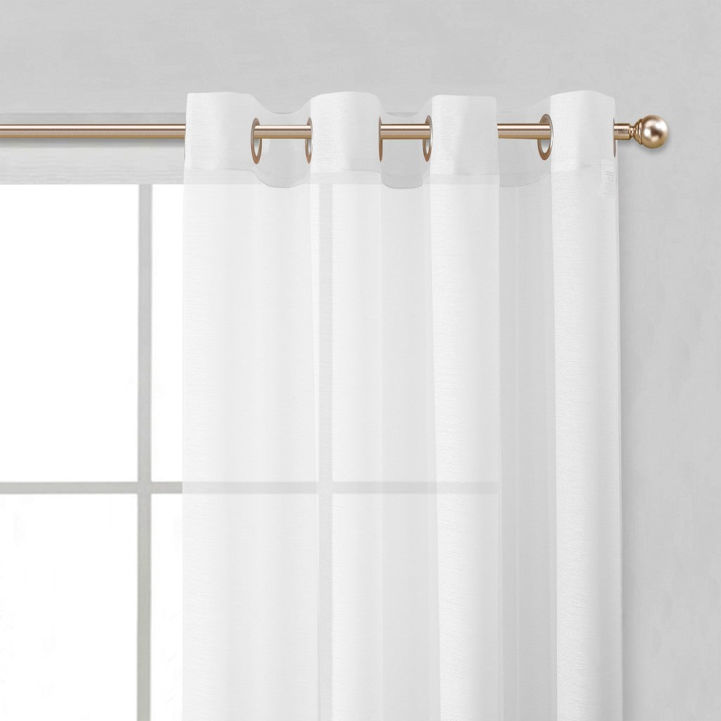 Set of Two 84" White Solid Modern Window Panels