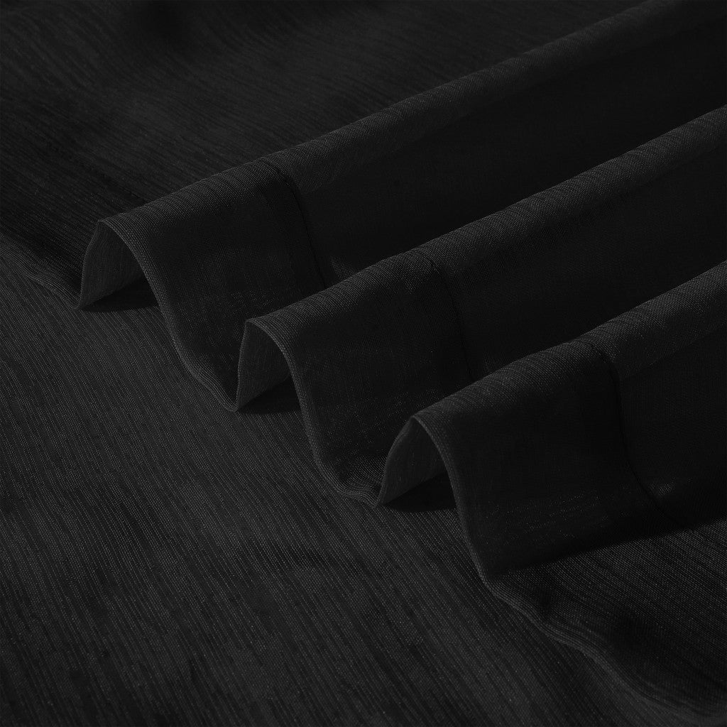 Set of Two 84" Black Solid Modern Window Panels