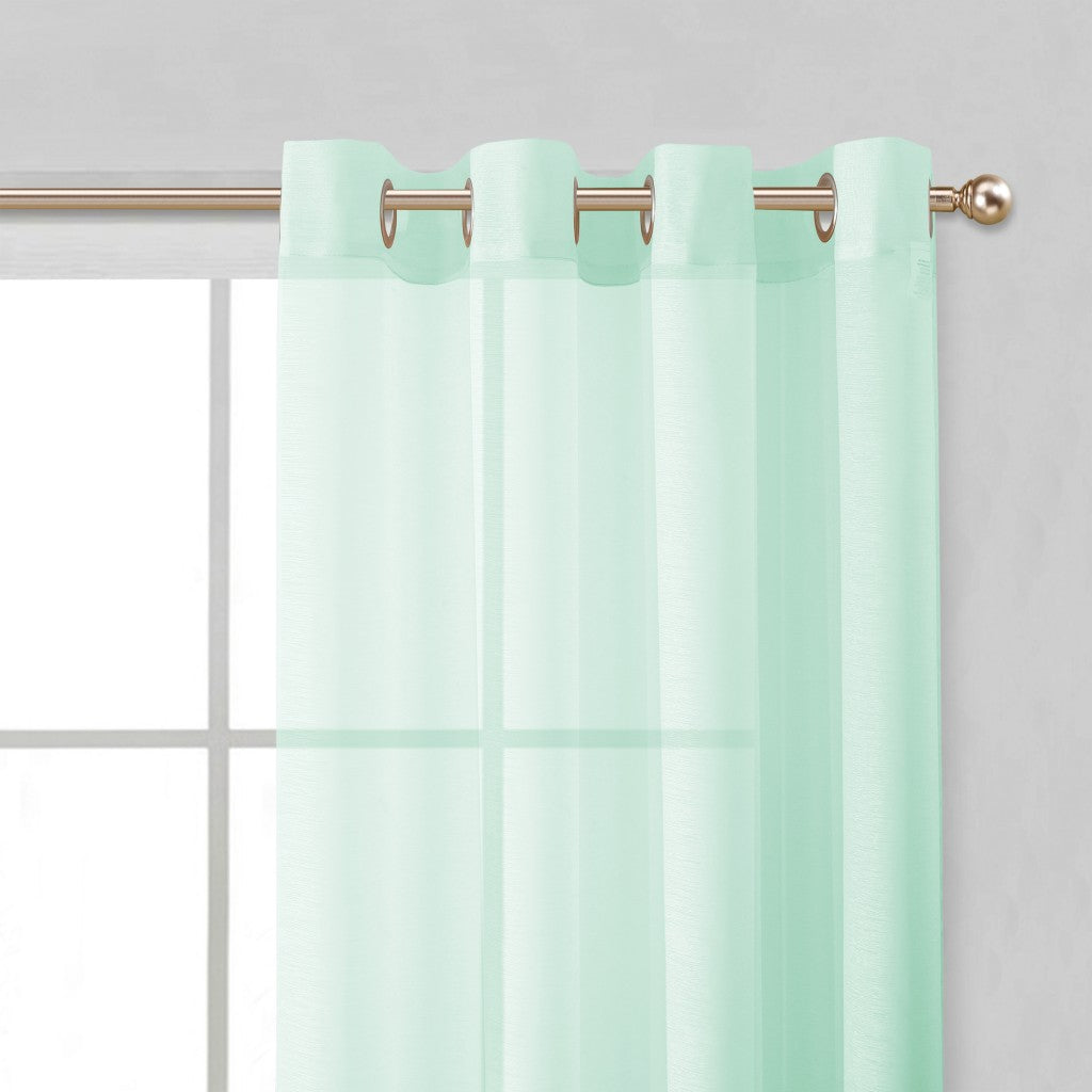 Set of Two 84" Aqua Solid Modern Window Panels