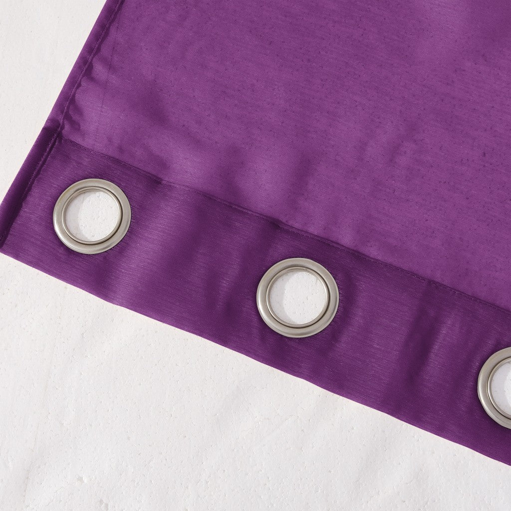 Set of Two 84" Purple Solid Modern Window Panels