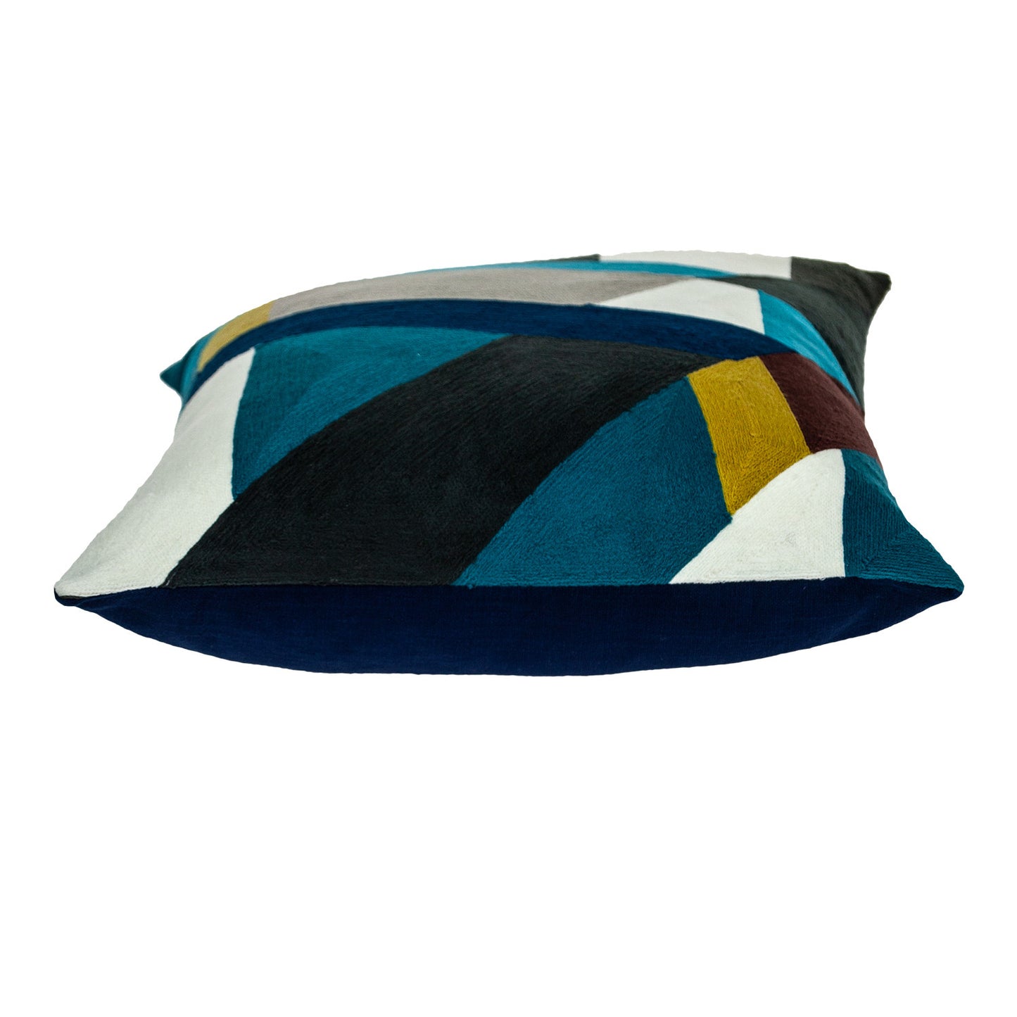 20" X 20" Blue Zippered 100% Cotton Throw Pillow