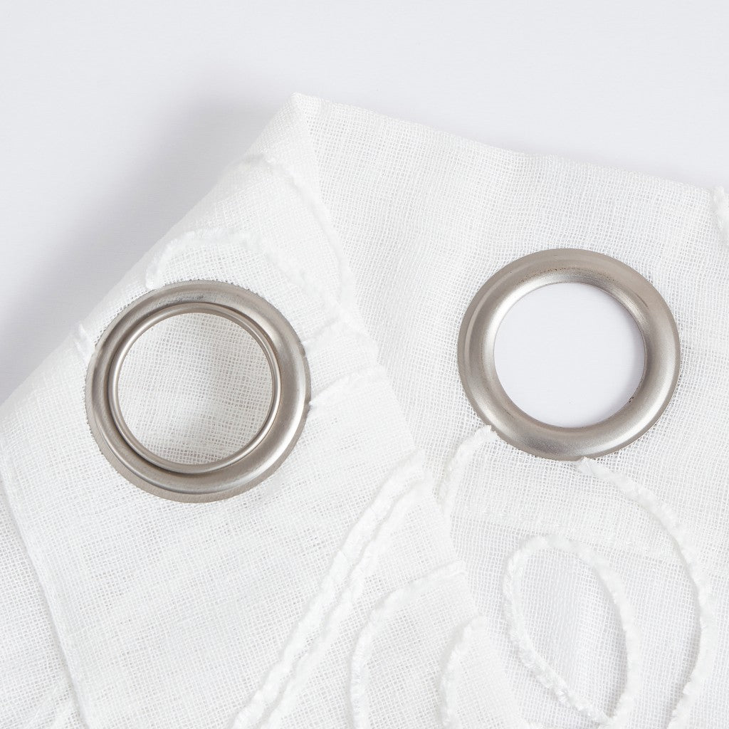 Set of Two 84" Blush Boho Embroidered Window Panels