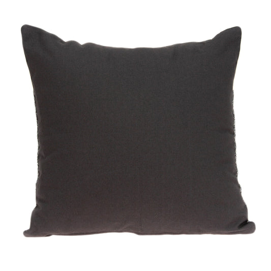 20" X 20" Gray 100% Cotton Zippered Pillow