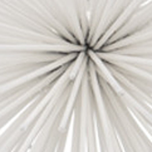 6" White Metal Spiky Sphere