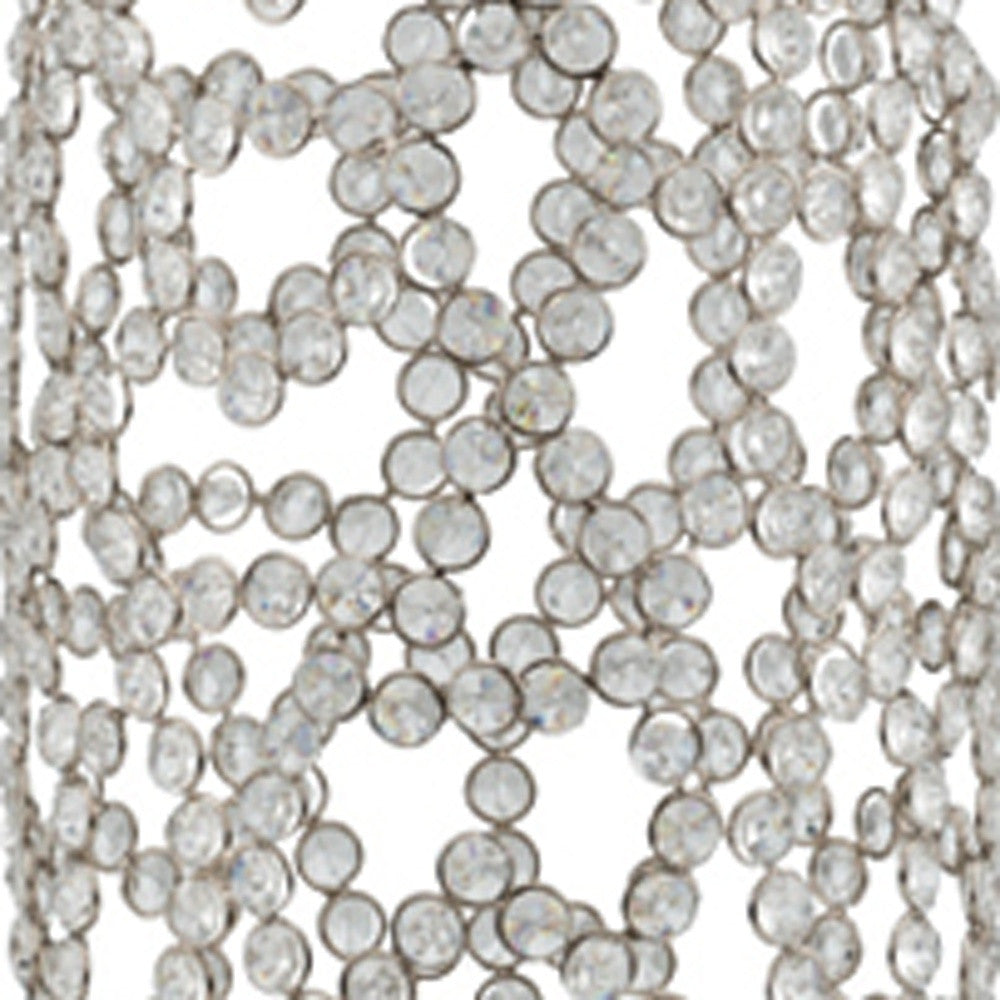 31.5" Bling Faux Crystal Abstract Twigs Barrel Floor Vase