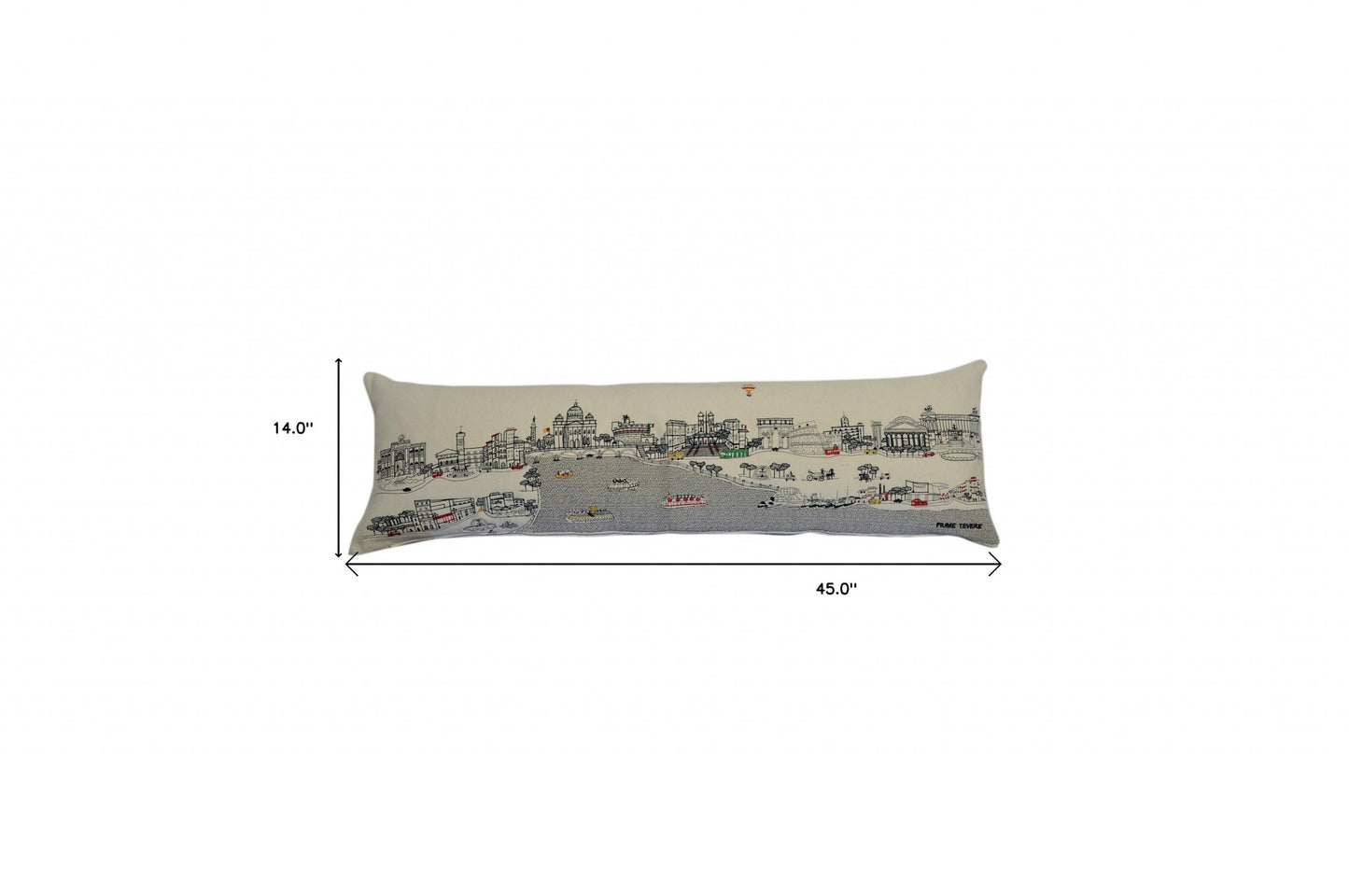 14" X 46" Cream Wool Zippered Pillow