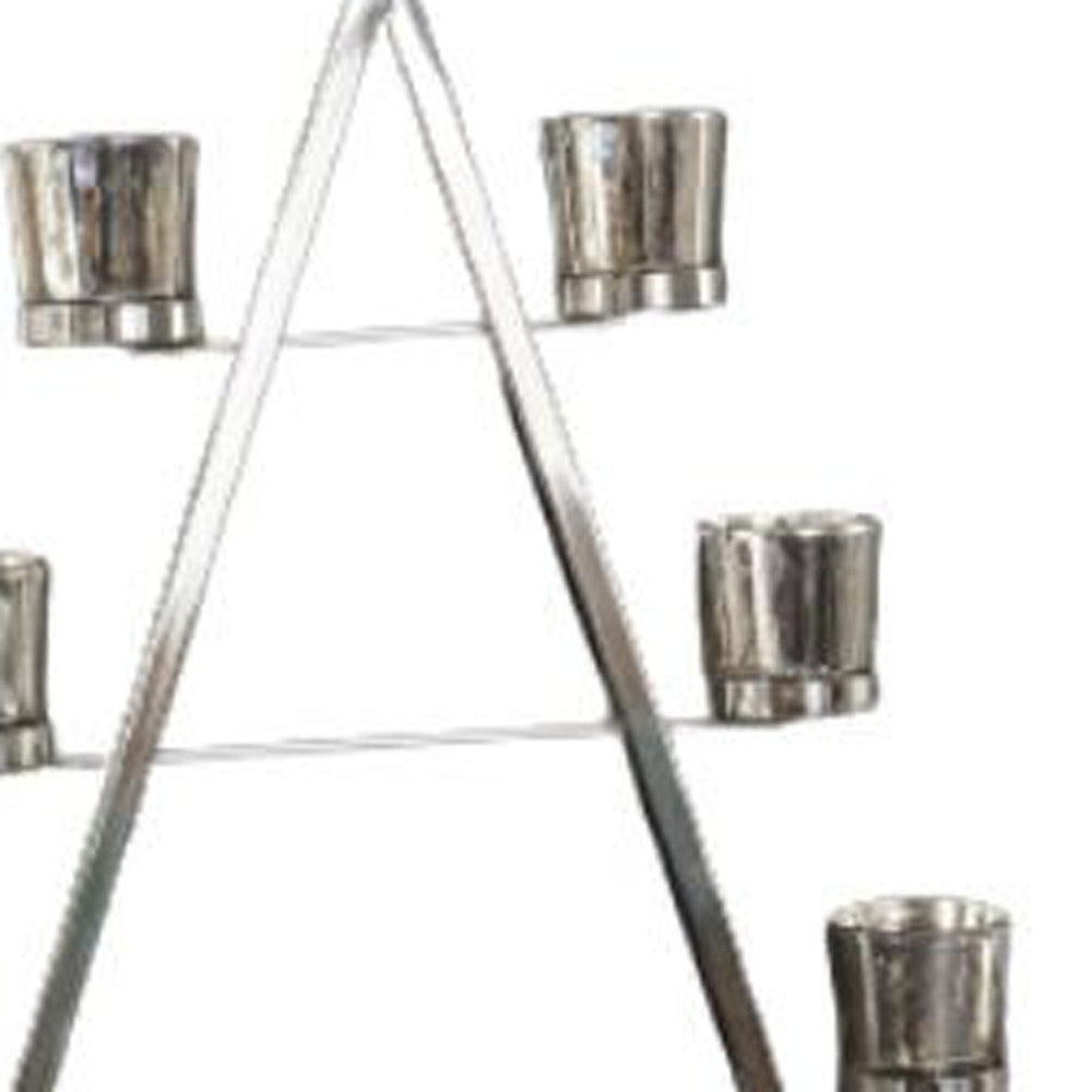 26" Stainless Steel Christmas Tree Tea Light Candle Holder