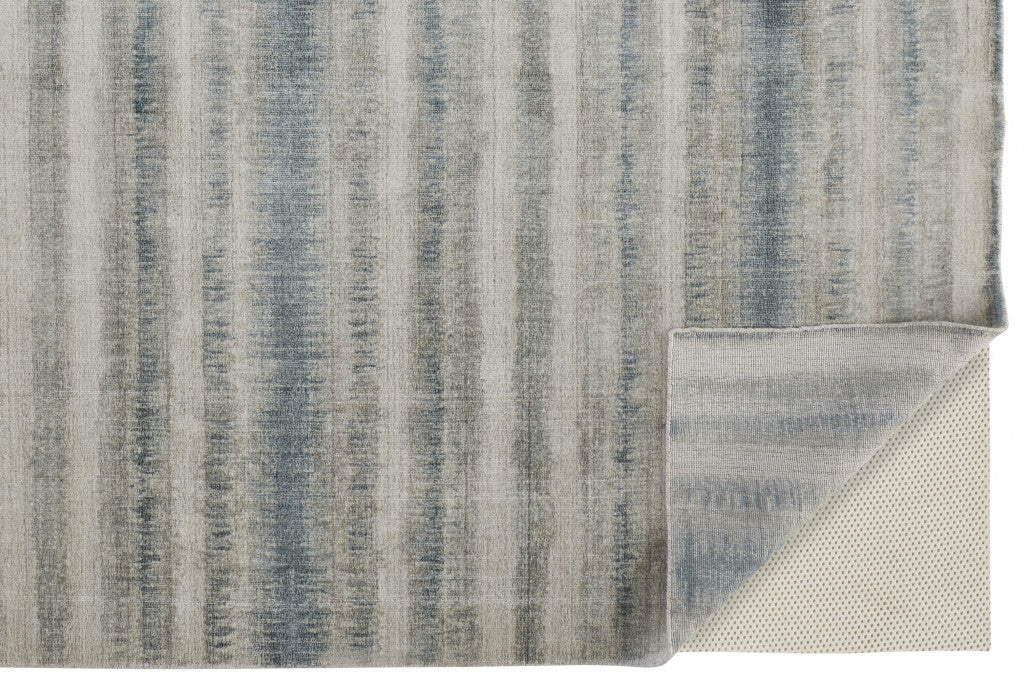 12' X 15' Gray Blue And Green Abstract Hand Woven Area Rug