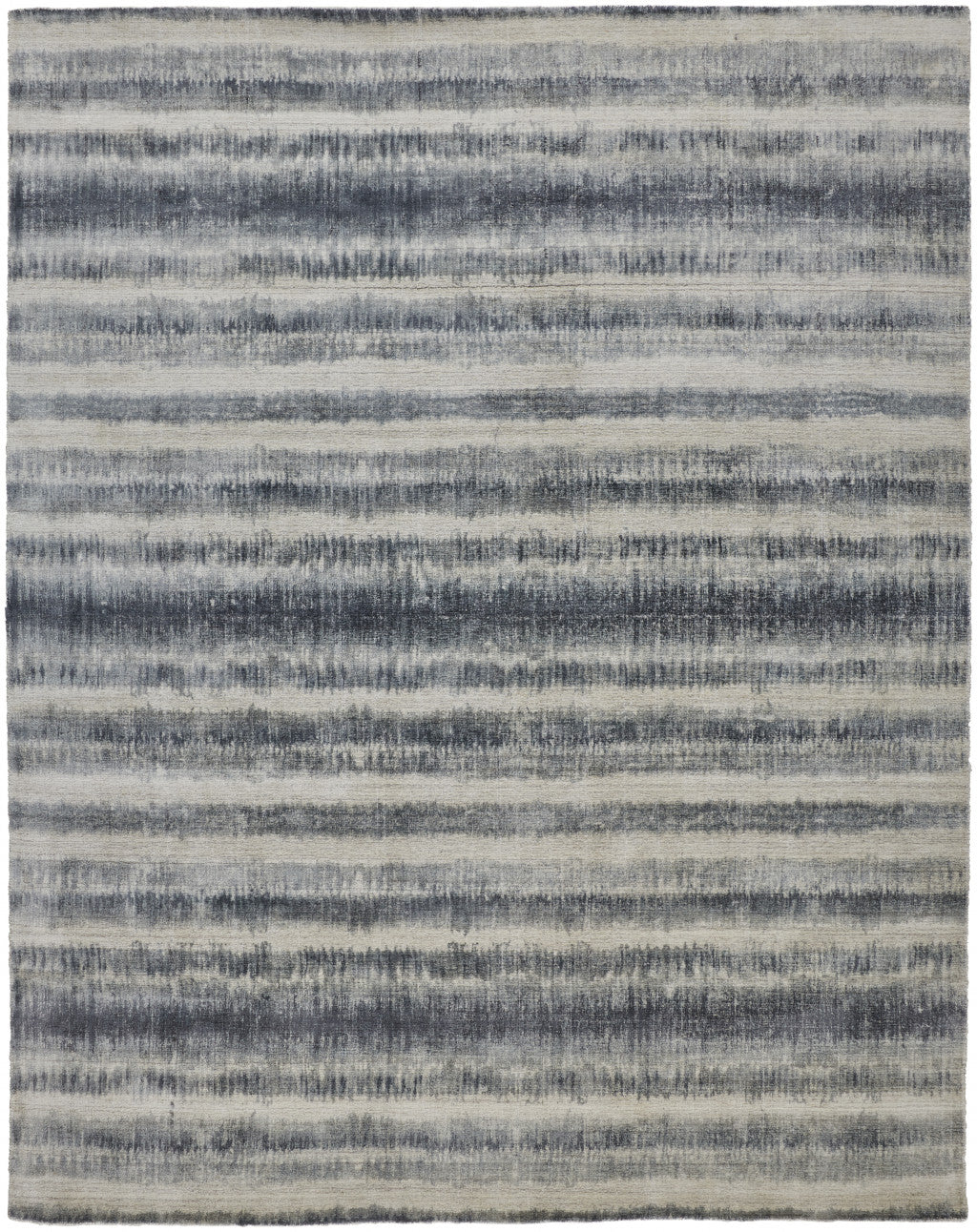 12' X 15' Ivory And Blue Abstract Hand Woven Area Rug