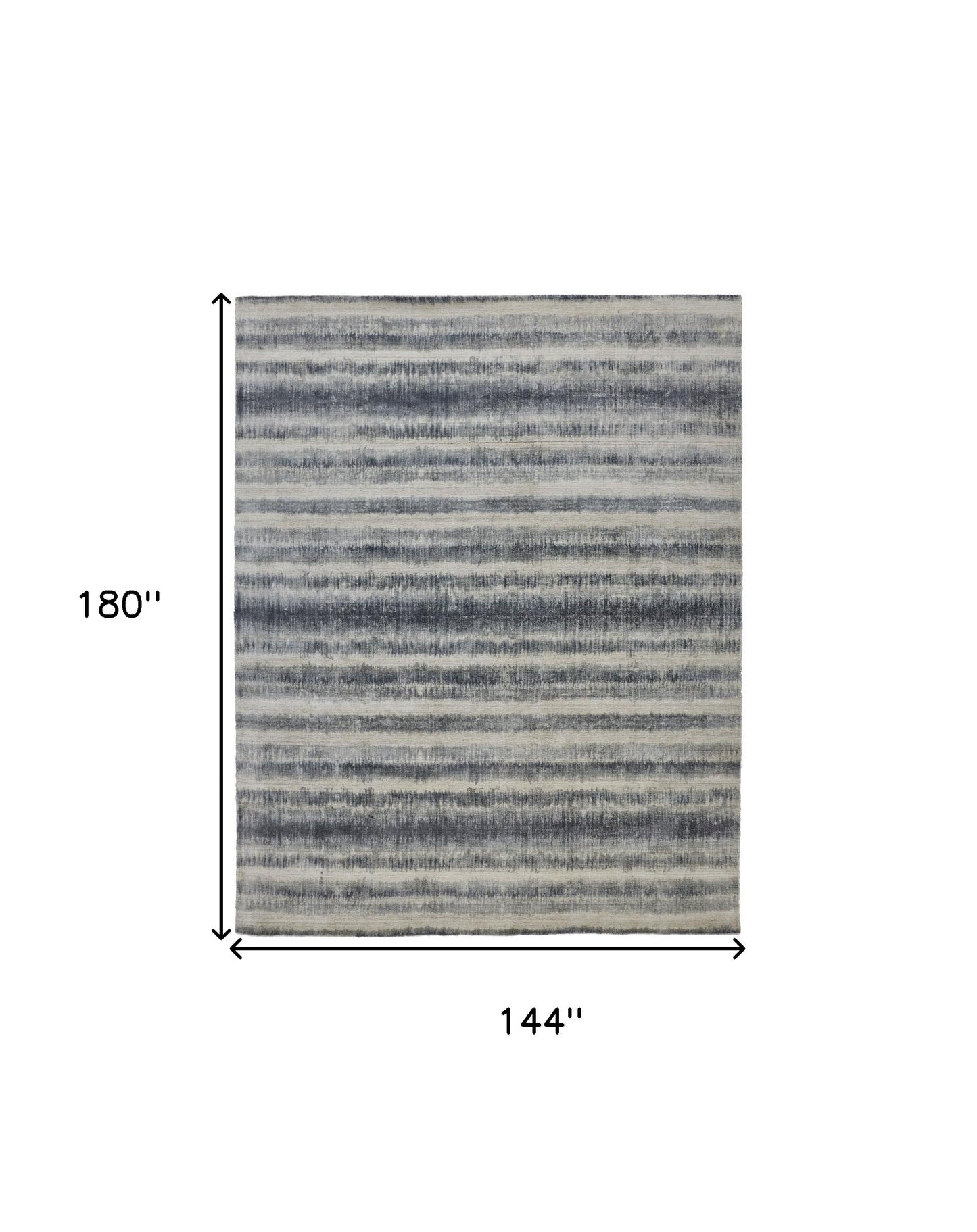12' X 15' Ivory And Blue Abstract Hand Woven Area Rug