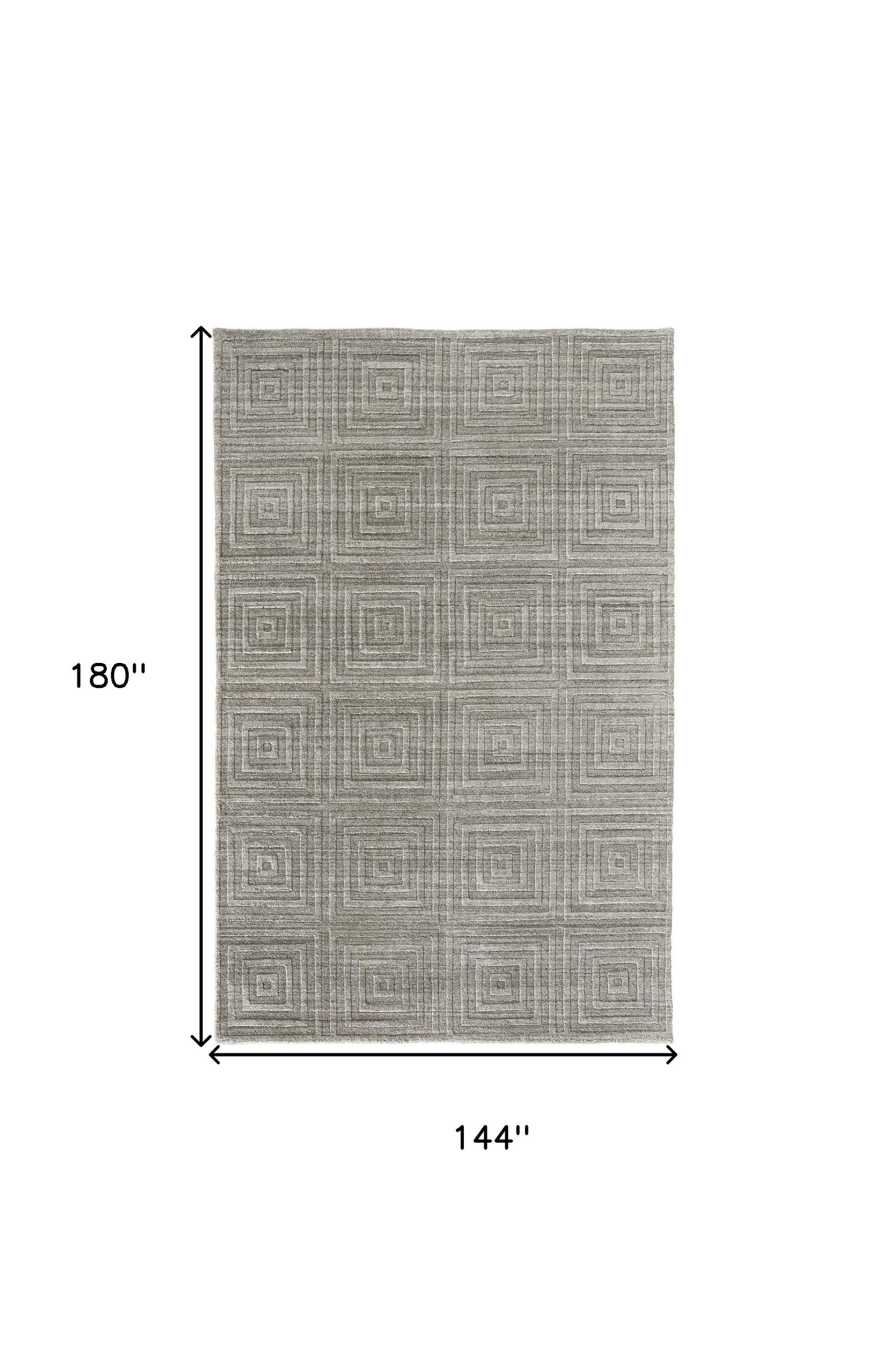 12' X 15' Gray And Silver Striped Hand Woven Area Rug