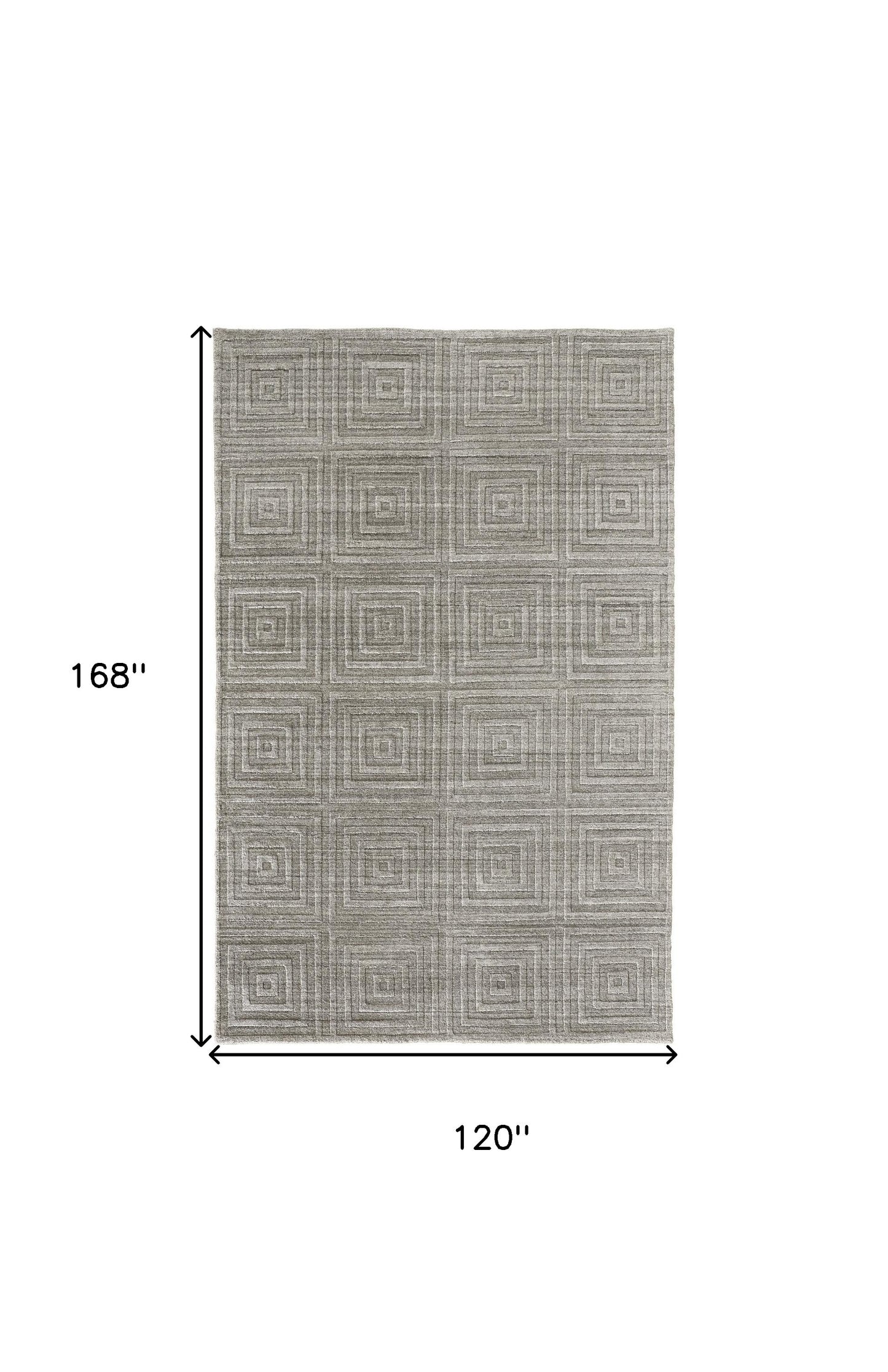 10' X 14' Gray And Silver Striped Hand Woven Area Rug