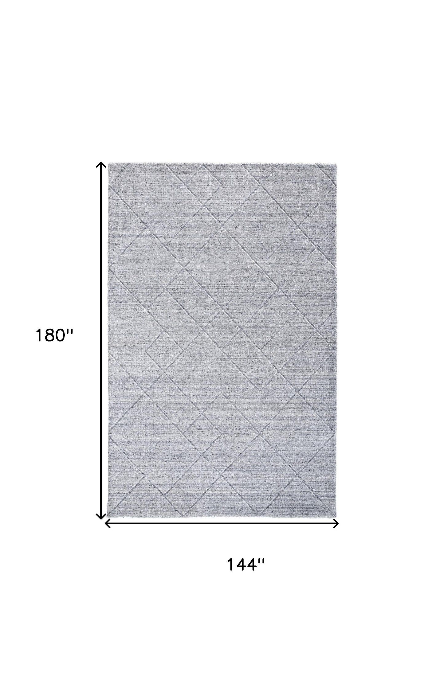 12' X 15' Gray And Silver Striped Hand Woven Area Rug