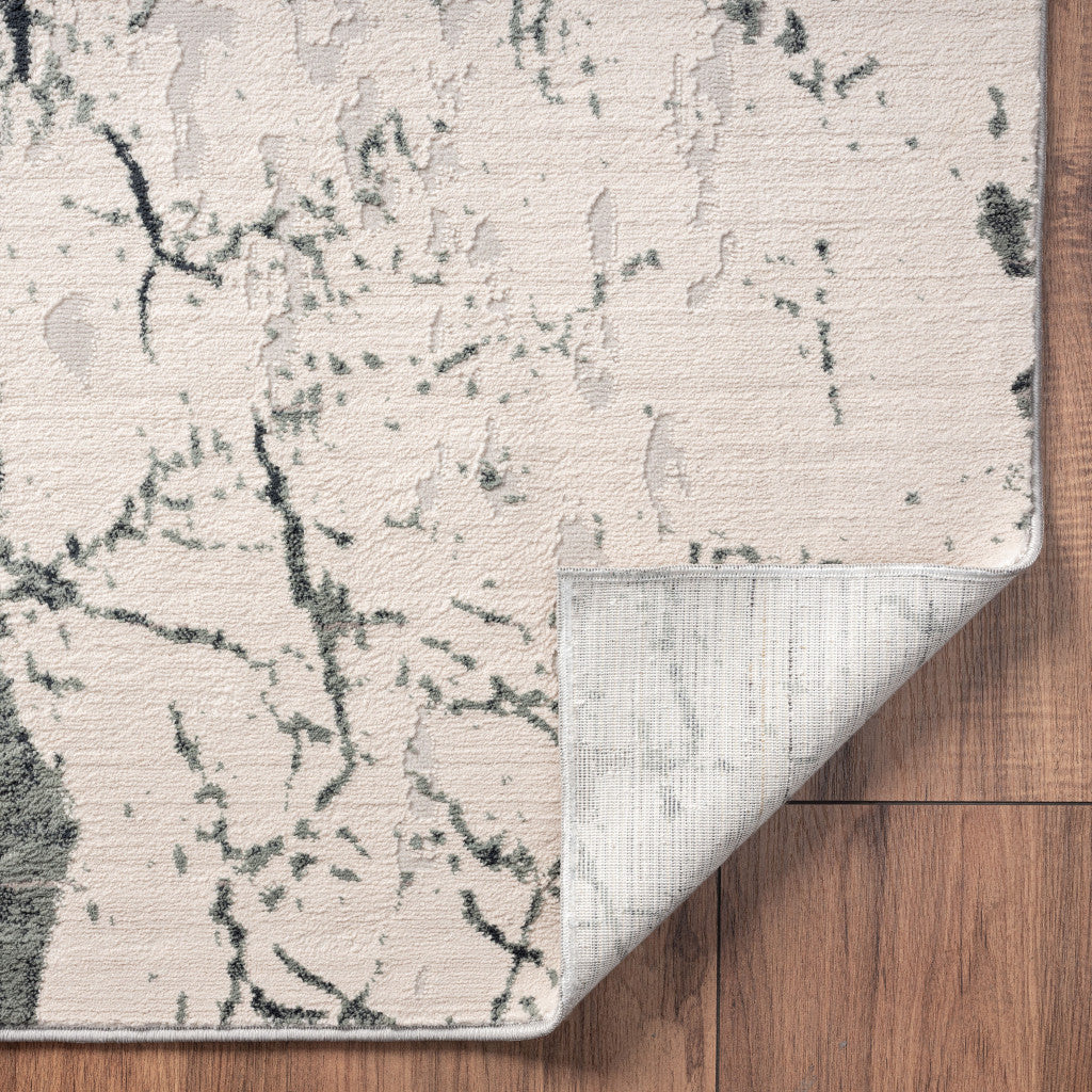 8' X 11' Ivory Abstract Area Rug