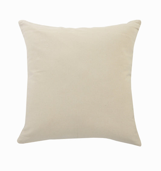 20" X 20" White And Black 100% Cotton Geometric Zippered Pillow