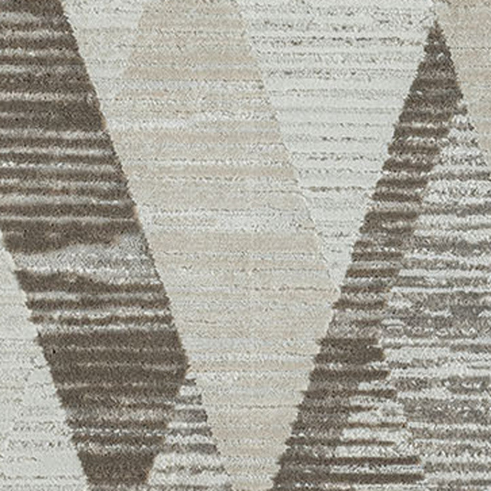 9' x 12' Gray Geometric Area Rug