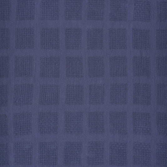 Blue Woven Cotton Solid Color Throw Blanket