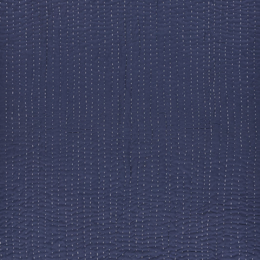 Blue Woven Cotton Solid Color Throw Blanket