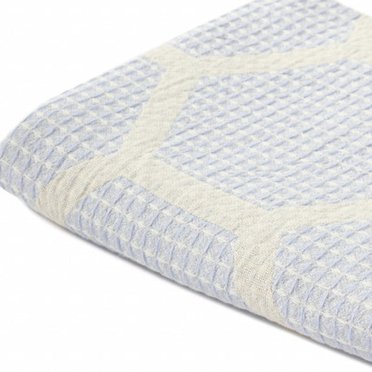 Purple Woven Cotton Geometric Throw Blanket