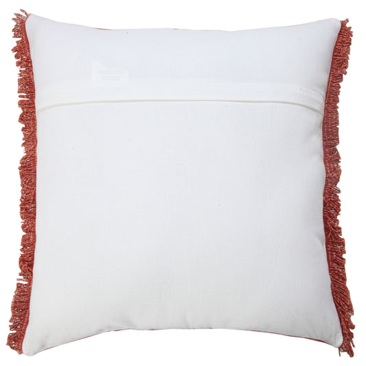 20" X 20" Dusty Rose Pink And Muted Clay 100% Cotton Zippered Pillow