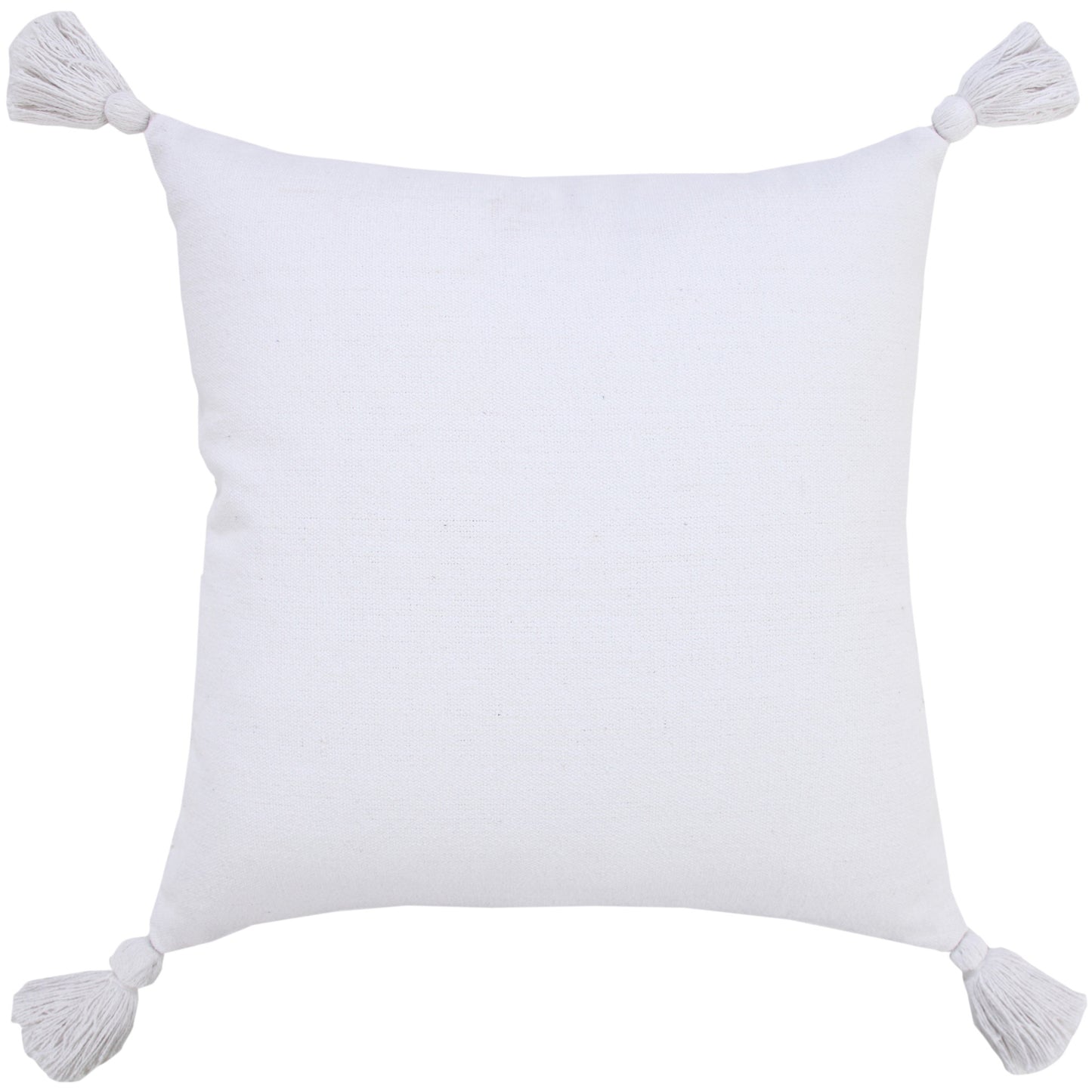 20" X 20" White 100% Cotton Zippered Pillow