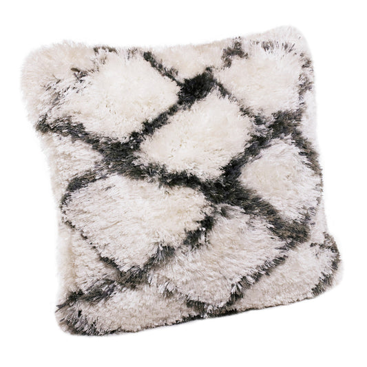 20" X 20" Black And White Polyester Geometric Zippered Pillow