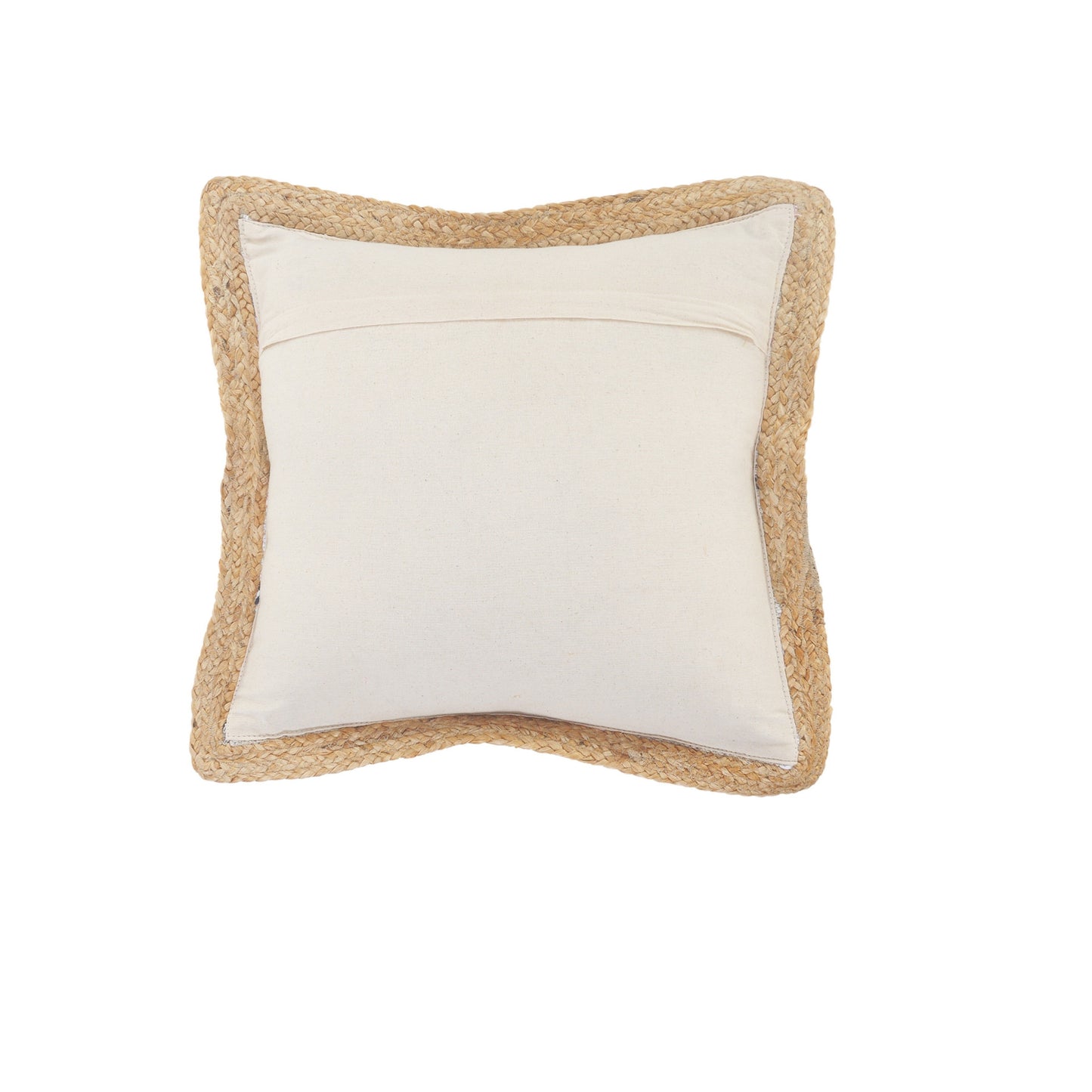 20" X 20" Tan Pastel Blue And Pastel Yellow 100% Cotton Geometric Zippered Pillow