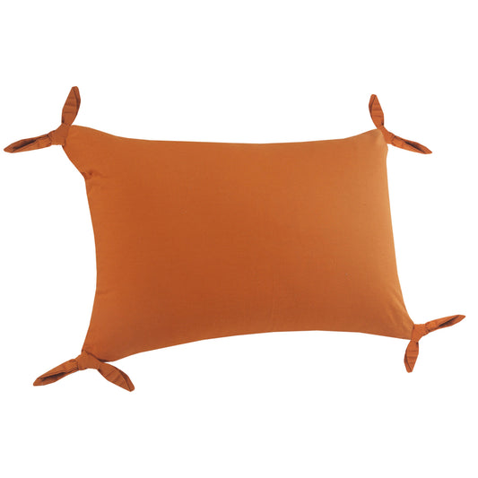 16" X 24" Burnt Orange 100% Cotton Zippered Pillow