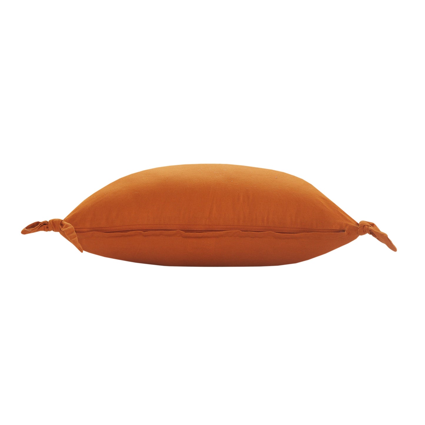 16" X 24" Burnt Orange 100% Cotton Zippered Pillow