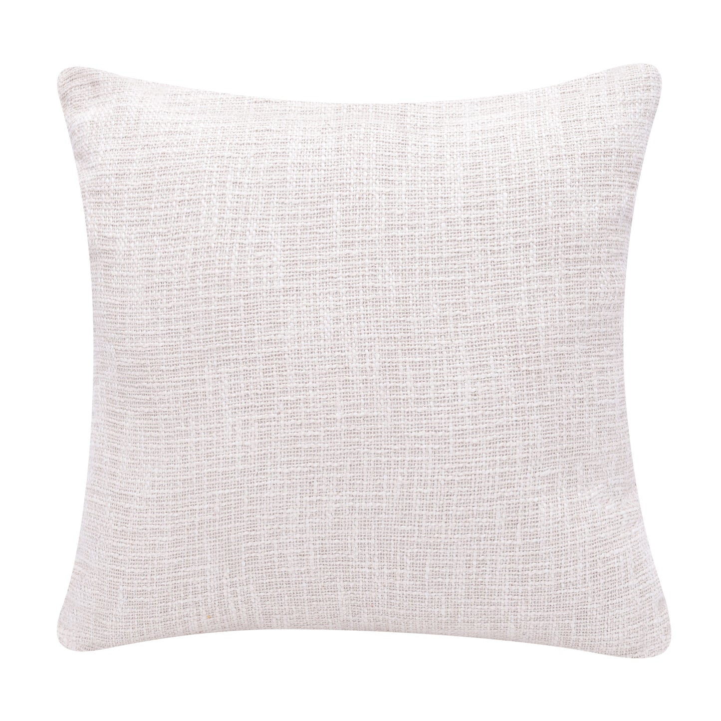 20" X 20" Yellow And Ivory 100% Cotton Geometric Zippered Pillow