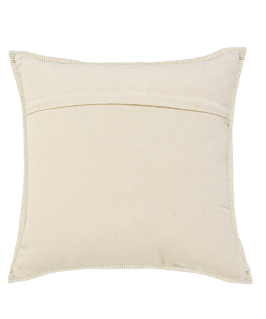 20" X 20" Golden Glow And Cream 100% Cotton Zippered Pillow