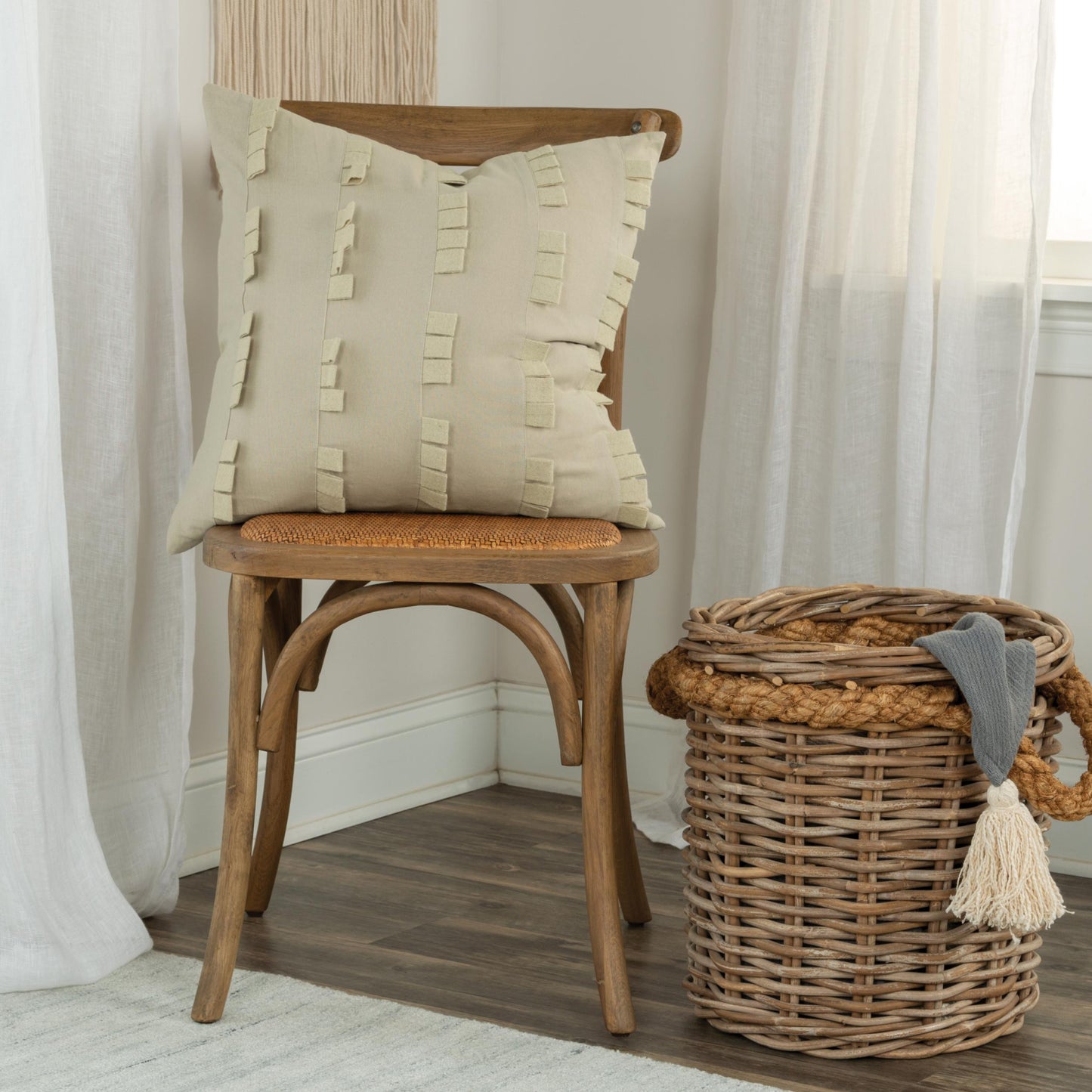 20" Ivory Cotton Pillow