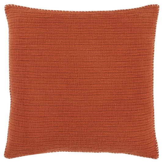 22" Orange Cotton Pillow