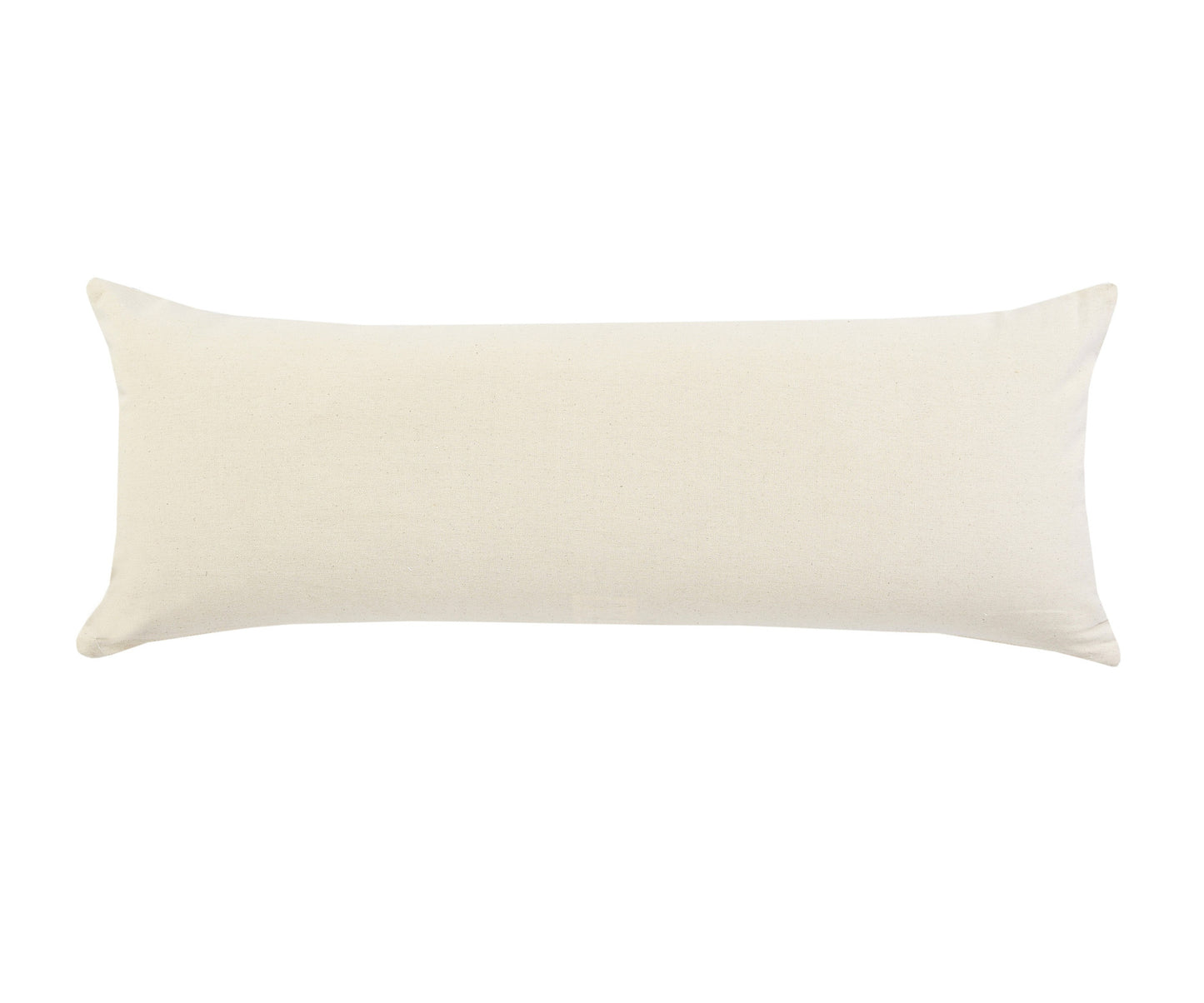 14" X 36" Ensign Blue And Cream 100% Cotton Striped Zippered Pillow