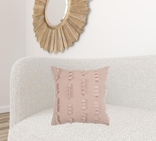 20" Blush Cotton Pillow