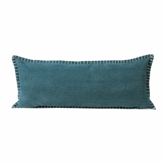 14" X 36" Emerald Green 100% Cotton Zippered Pillow