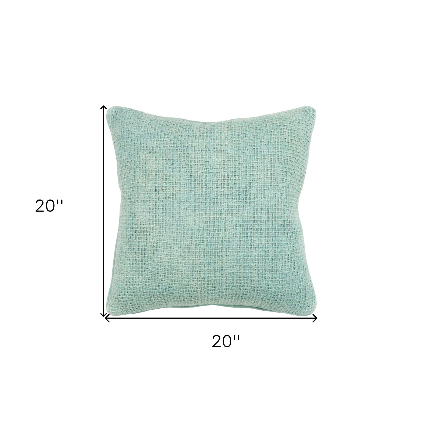 20" Mint Green Cotton Blend Pillow
