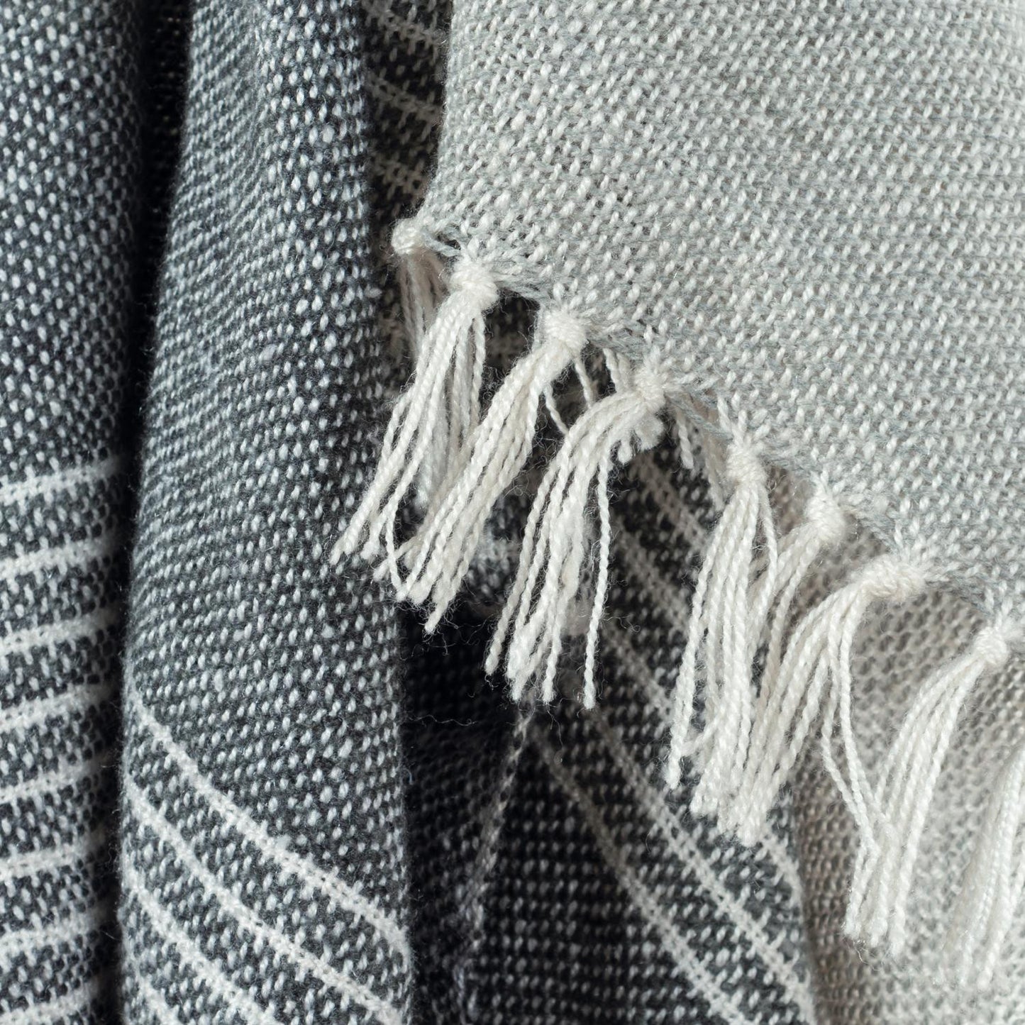 Gray Woven 100% Poly Pet Throw Blanket