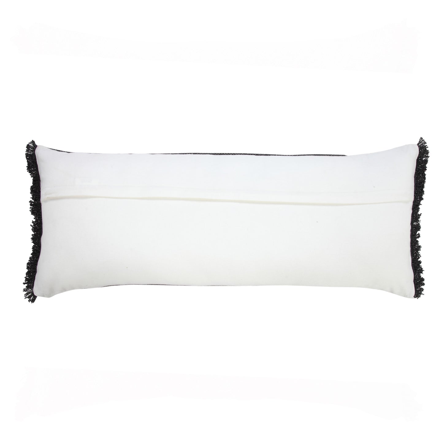 14" X 36" Jet Black 100% Cotton Zippered Pillow