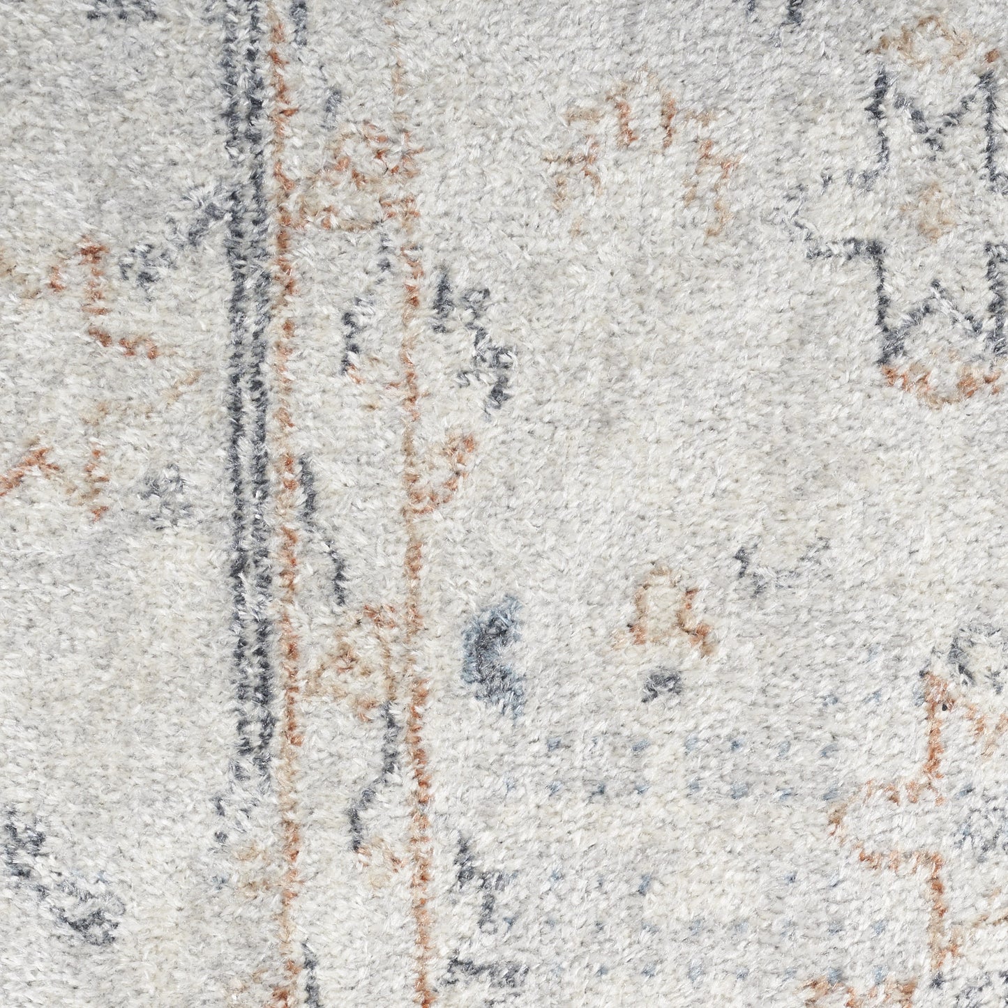 8' X 10' Light Blue Oriental Power Loom Distressed Washable Area Rug