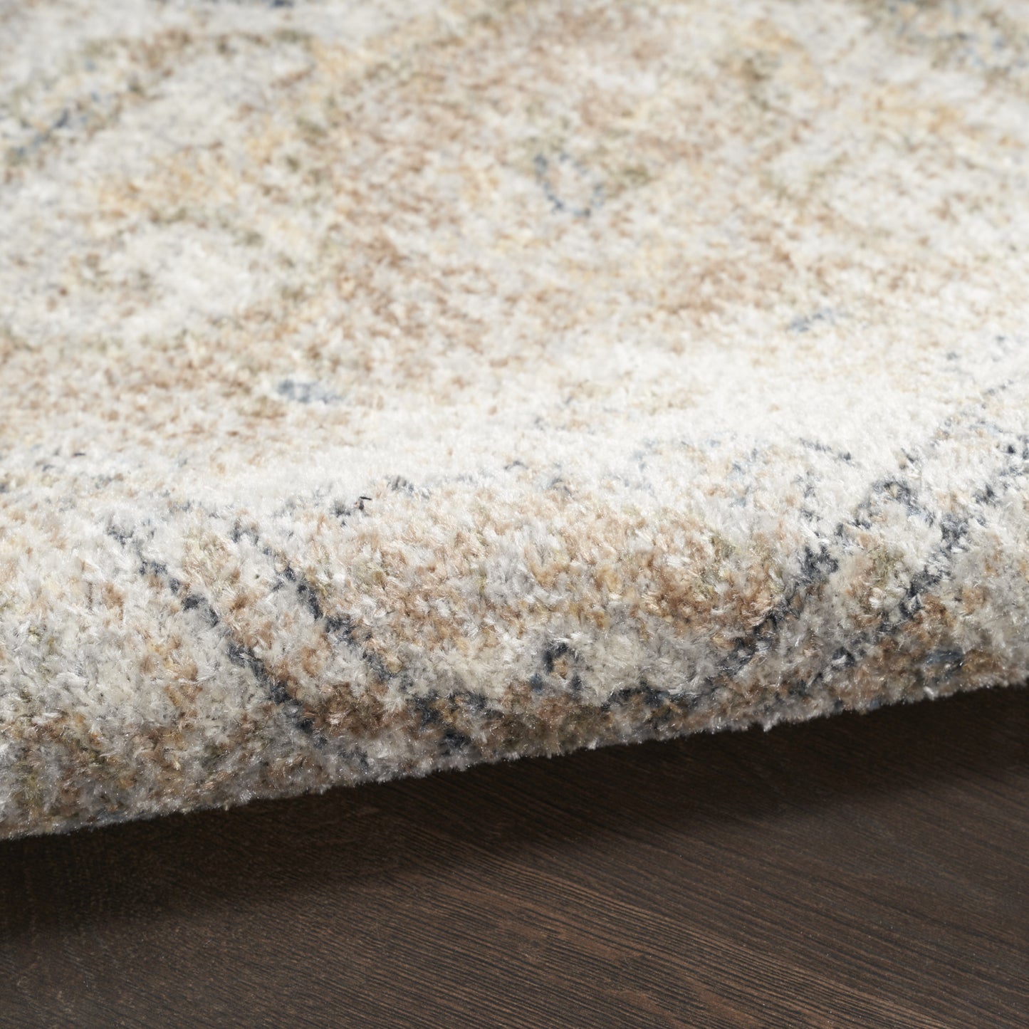 3' X 5' Beige Oriental Power Loom Washable Area Rug