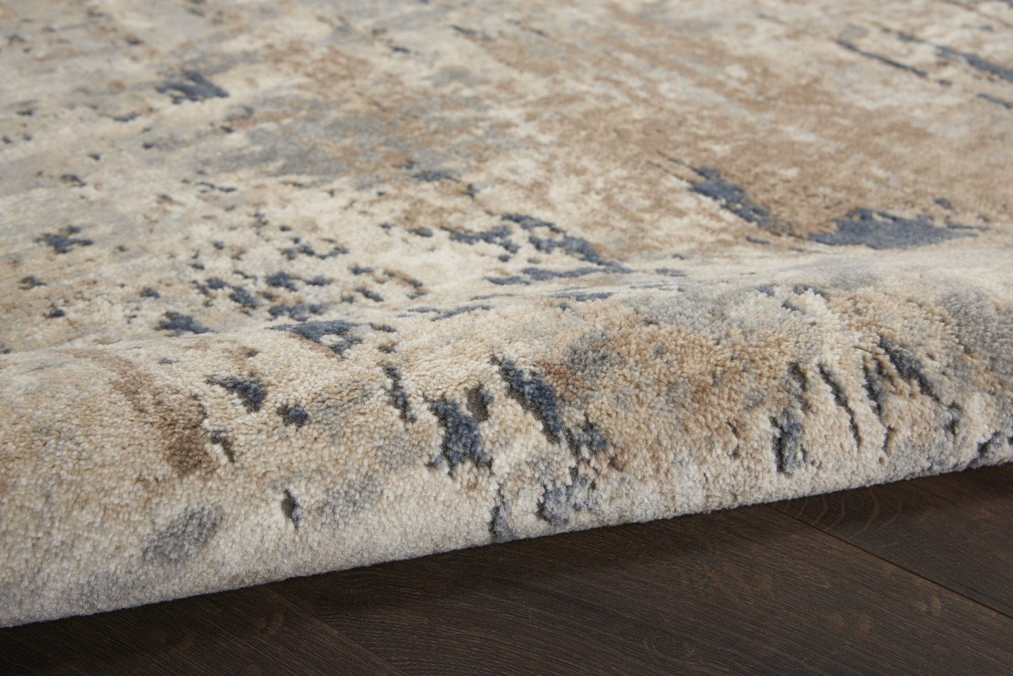 8' x 10' Beige Abstract Power Loom Area Rug