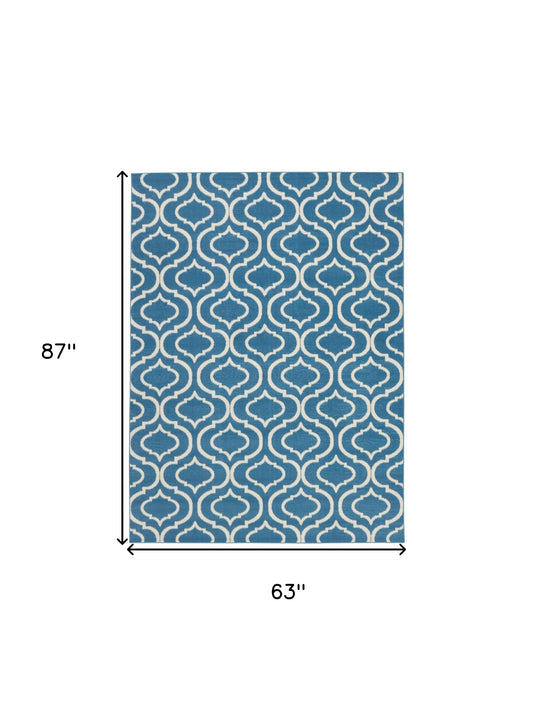 5' x 7' Gray Moroccan Power Loom Area Rug