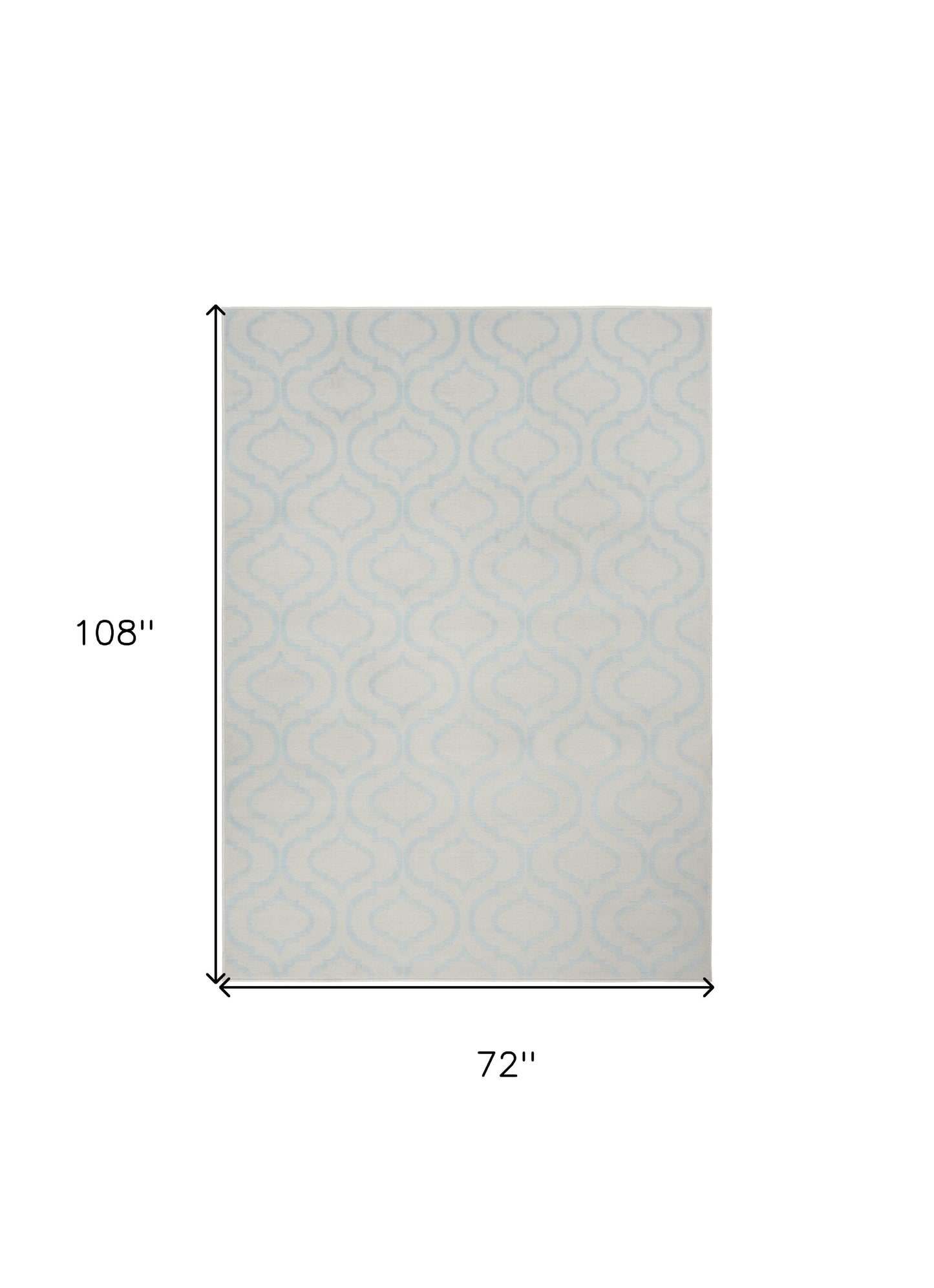 6' x 9' Gray Moroccan Power Loom Area Rug