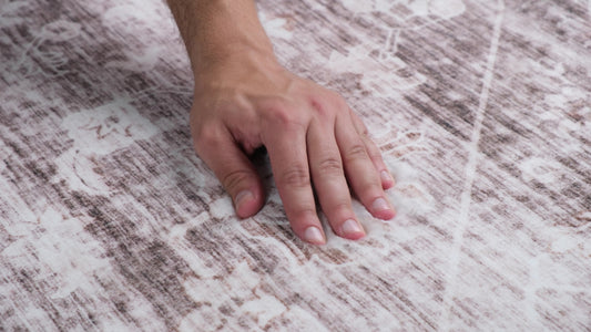 8' x 11' Brown and Ivory Oriental Area Rug