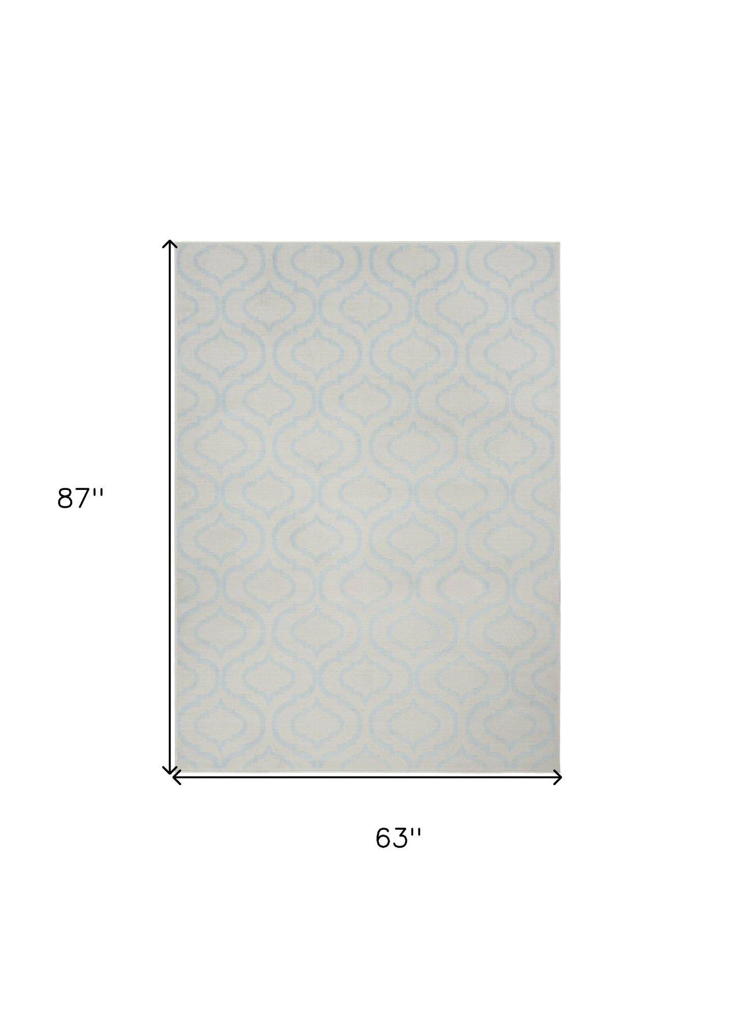 5' x 7' Gray Moroccan Power Loom Area Rug