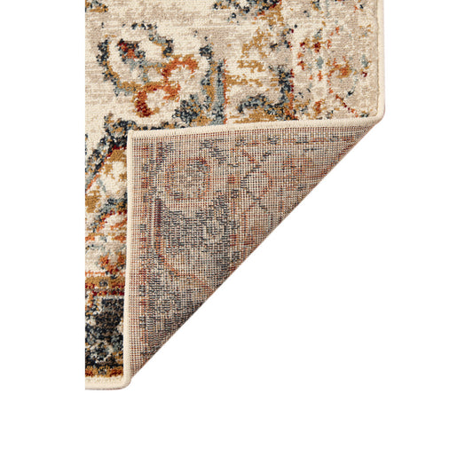 5' x 7' Gold Medallion Power Loom Area Rug