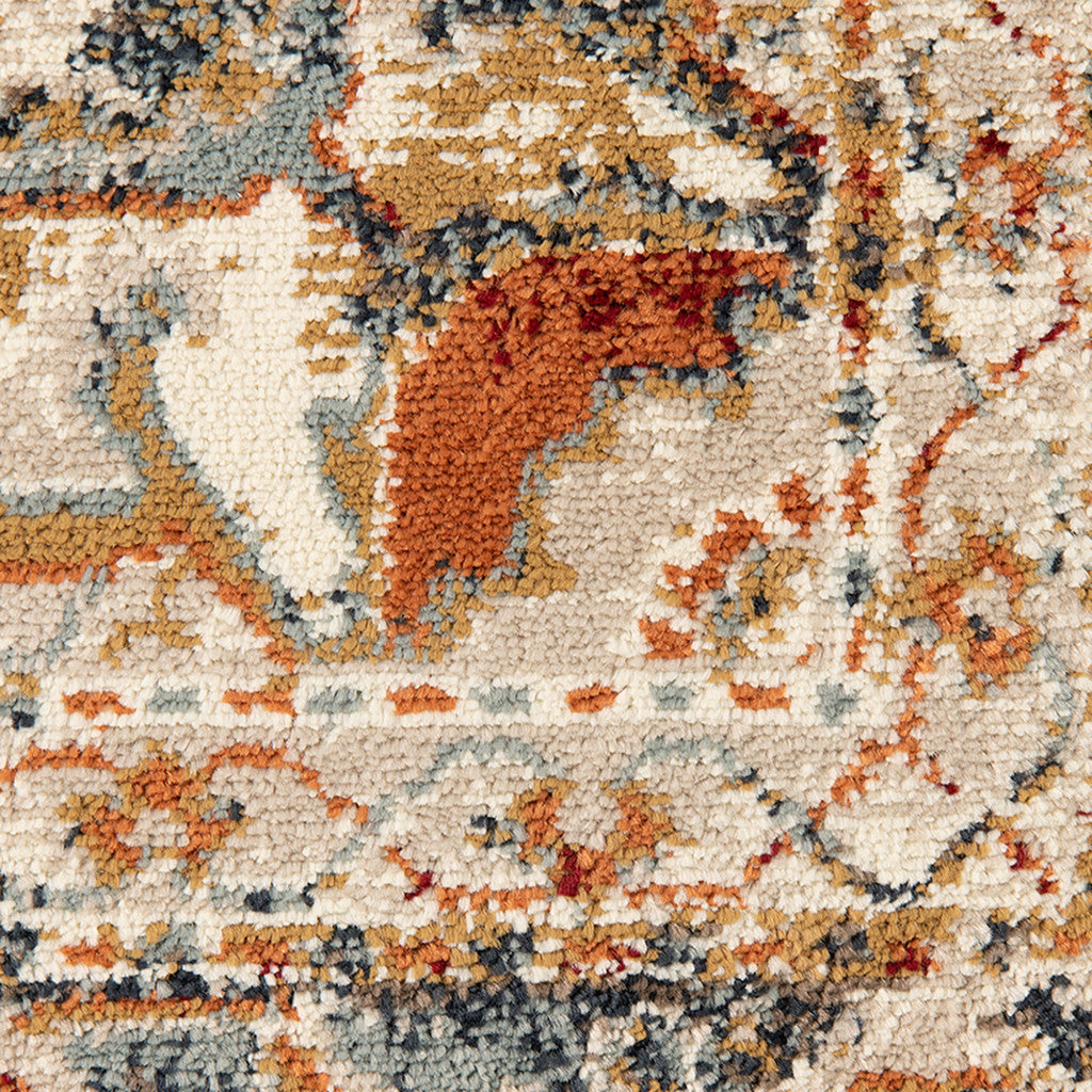 5' x 7' Gold Medallion Power Loom Area Rug